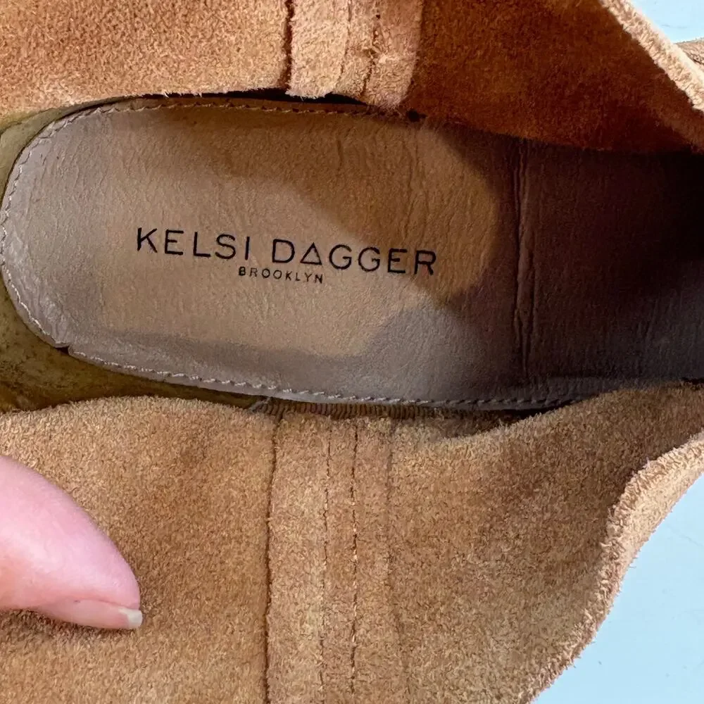 Kelsi Dagger Brooklyn Kamper Western Boots 8 NWOT Tan Heel Ankel Boho